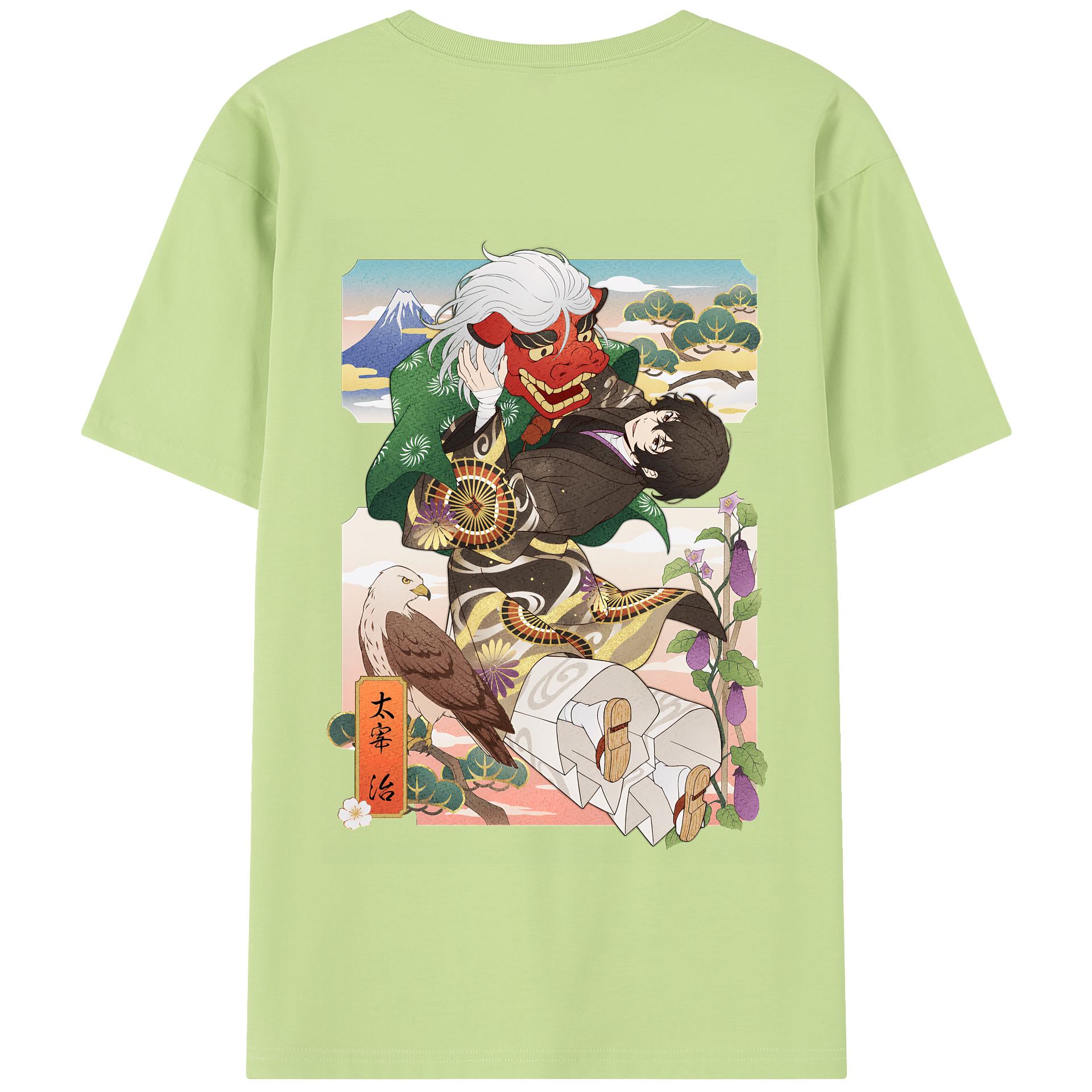 （画像用） 文豪ストレイドッグス Bungo Stray Dogs 綿100％半袖Tシャツ（背面プリント）